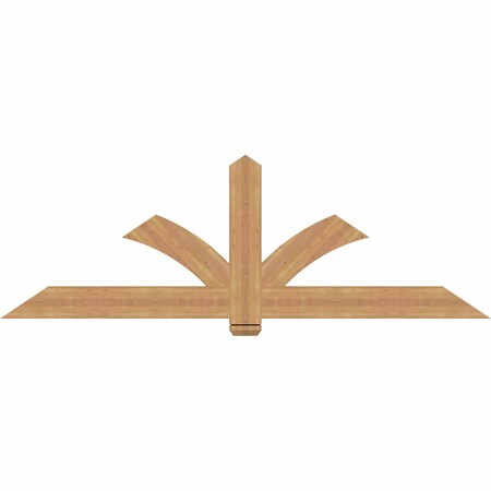 Ekena Millwork Redmond Smooth Timber Gable Bracket, Western Red Cedar, 84"W x 28"H x 1 1/2"D x 5 1/2"F, 8/12 Pitch GBW084X28X0206RED00SWR